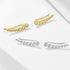 S925 pure silver simple and luxurious zircon ear hook earrings