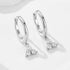 S925 pure silver diamond studded geometric light luxury versatile ear ring ear buckle