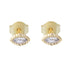 Minimally designed diamond studded earrings mini pure silver compact geometric gold earrings