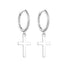 S925 sterling silver cross earrings and earrings