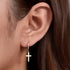 S925 sterling silver cross earrings and earrings