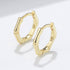 925 sterling silver geometric square bamboo knot earrings