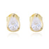 Water drop zircon earrings 925 pure silver light luxury and high-end feel