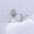 Water drop zircon earrings 925 pure silver light luxury and high-end feel