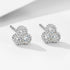 S925 pure silver simple and compact micro inlaid zircon earrings