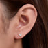 S925 pure silver simple and compact micro inlaid zircon earrings