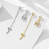 S925 Silver Long Chain tassel Asymmetric Zircon Earnail Key Lock Creative Eardrop