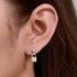 S925 Silver Long Chain tassel Asymmetric Zircon Earnail Key Lock Creative Eardrop