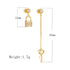 S925 Silver Long Chain tassel Asymmetric Zircon Earnail Key Lock Creative Eardrop