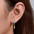 S925 pure silver turquoise feather ear clip earrings for women