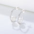 Geometric C-shaped shell bead silver ear nail women's 925 sterling silver pearl earrings