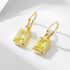 Light Luxury Zircon Inlaid Square Pendant Earrings