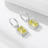 Light Luxury Zircon Inlaid Square Pendant Earrings