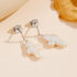 Freshwater Cross Pearl Earrings Women's S 925 Pure Silver Natural Baroque Shaped Pearl Earrings