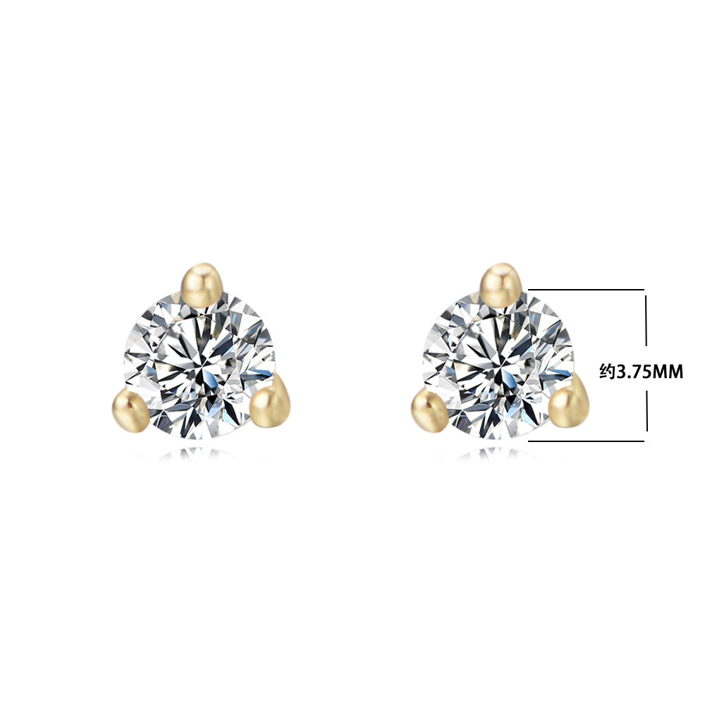 Earring set s925 pure silver chain earrings C-shaped ear buckle water drop zircon earrings