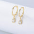 Earring set s925 pure silver chain earrings C-shaped ear buckle water drop zircon earrings