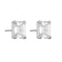 S925 pure silver geometric block zircon earrings