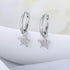 S925 pure silver pentagram women's minimalist short earrings - MOWTE