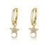 S925 pure silver pentagram women's minimalist short earrings - MOWTE