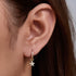 S925 pure silver pentagram women's minimalist short earrings - MOWTE