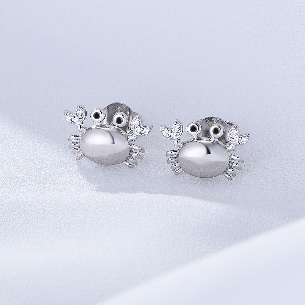 925 Silver Crab Earnail Female Studs