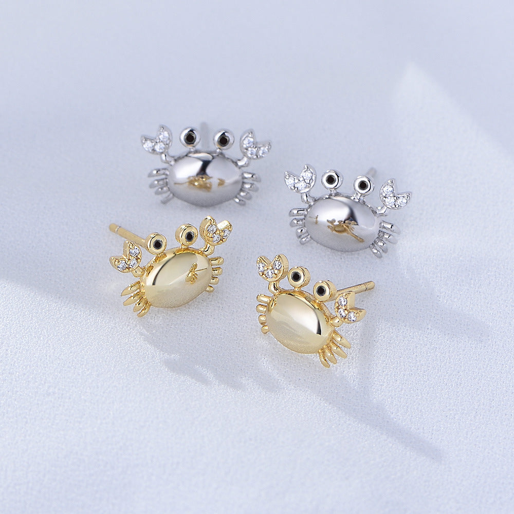 925 Silver Crab Earnail Female Studs