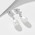 S925 pure silver zircon pearl earrings