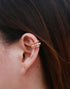 S925 pure silver geometric hollow diamond inlaid ear clip without ear hole earrings