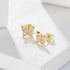 S925 pure silver butterfly zircon small earrings for women