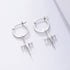 925 sterling silver ear buckle cross earrings for women