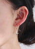 925 sterling silver ear buckle cross earrings for women