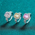 925 sterling silver ring female sugar micro inlaid radar cut 2 ct moissanite ring - MOWTE