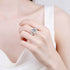 925 sterling silver ring female sugar micro inlaid radar cut 2 ct moissanite ring - MOWTE