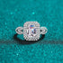 925 sterling silver ring female sugar micro inlaid radar cut 2 ct moissanite ring - MOWTE