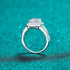 925 sterling silver ring female sugar micro inlaid radar cut 2 ct moissanite ring - MOWTE