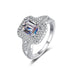 925 sterling silver ring female sugar micro inlaid radar cut 2 ct moissanite ring - MOWTE
