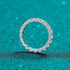 925 sterling silver ring with moissanite inlay for women pt950 gold wedding Cuban ring - MOWTE
