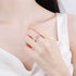925 sterling silver women's minimalist 1ct, 2ct heart-shaped moissanite engagement ring