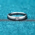 925 sterling silver ring princess square simple row ring 30 cent moissanite ring unisex ring - MOWTE