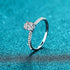 925 sterling silver pigeon egg proposal diamond ring shaped pigeon egg shaped moissanite ring - MOWTE