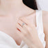 925 sterling silver pigeon egg proposal diamond ring shaped pigeon egg shaped moissanite ring - MOWTE