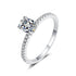 925 sterling silver pigeon egg proposal diamond ring shaped pigeon egg shaped moissanite ring - MOWTE