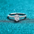 925 sterling silver pigeon egg proposal diamond ring shaped pigeon egg shaped moissanite ring - MOWTE