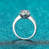 925 silver micro inlaid ring 1ct,2ct moissanite ring - MOWTE