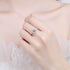 925 silver micro inlaid ring 1ct,2ct moissanite ring - MOWTE