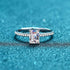 925 sterling silver with four claws 1ct,2ct Radon Chermosan stone ring