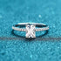 925 sterling silver with four claws 1ct,2ct Radon Chermosan stone ring