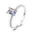 925 sterling silver with four claws 1ct,2ct Radon Chermosan stone ring