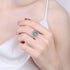 925 sterling silver ring for women 3-carat moissanite light luxury plated with PT950 gold - MOWTE