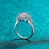 925 sterling silver ring for women 3-carat moissanite light luxury plated with PT950 gold - MOWTE